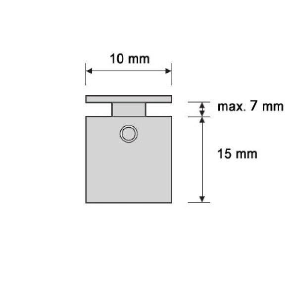 V2A Edelstahl Abstandshalter 10 mm x 15 mm 100er Pack