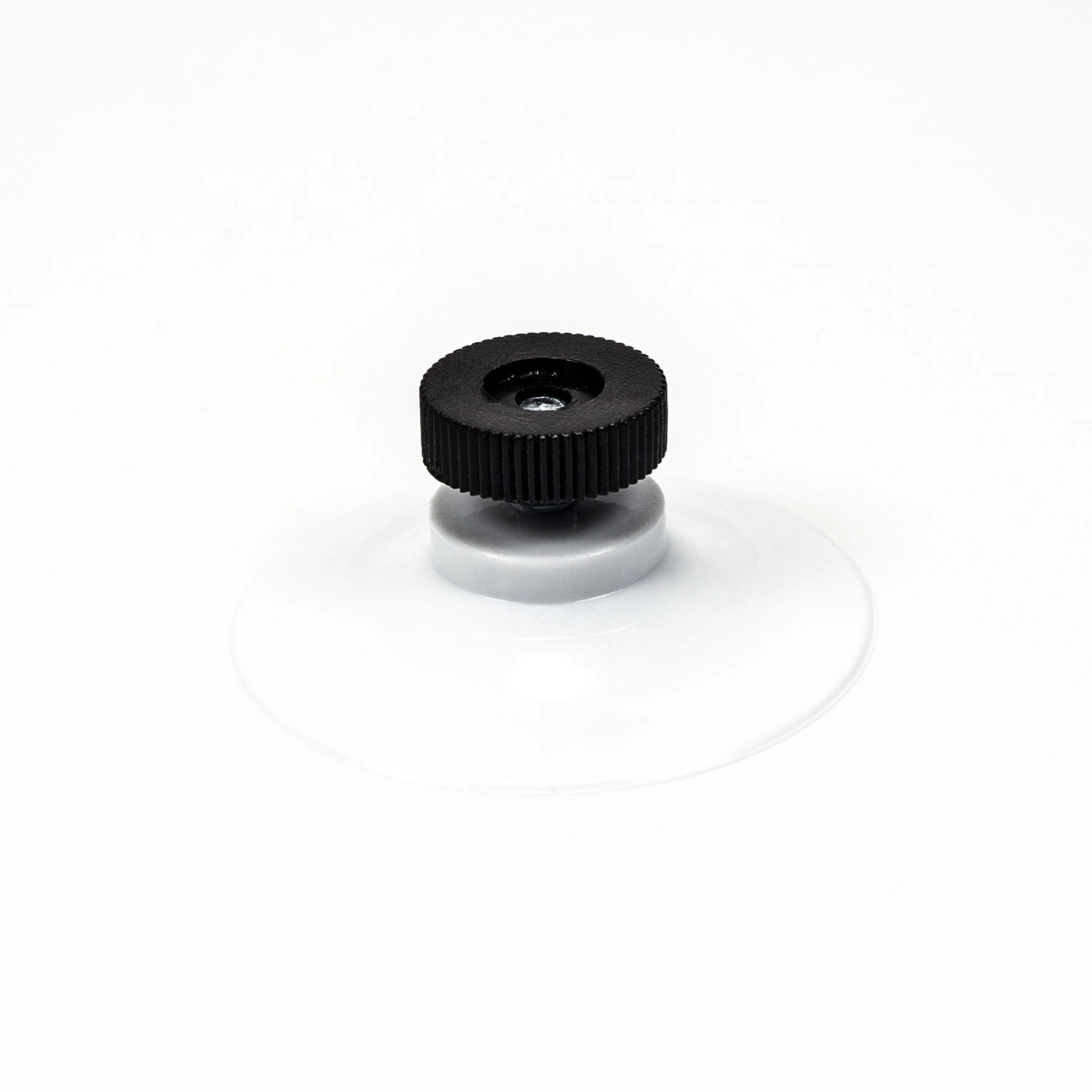 Saugnapf Weiß 40 mm Durchmesser mit Rändelmutter Schwarz