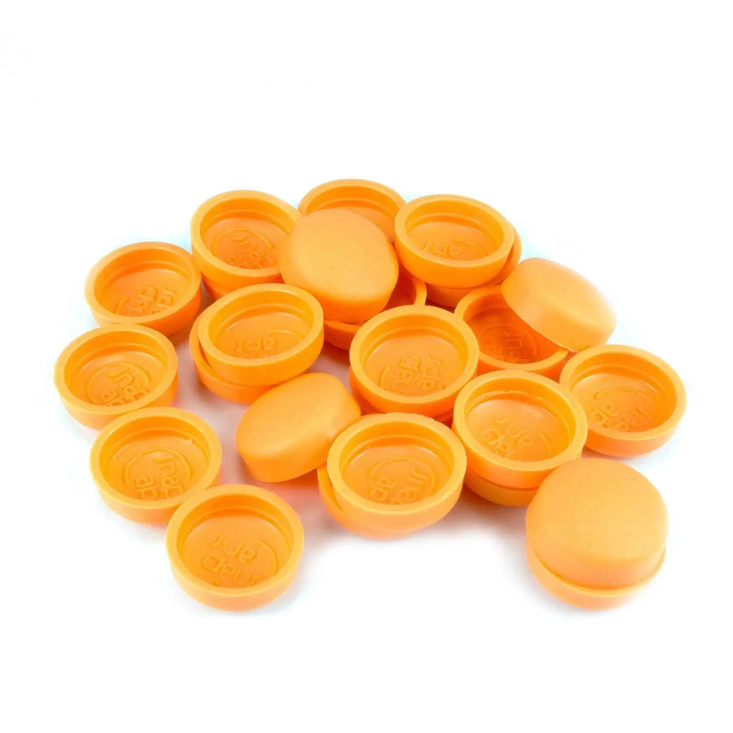 orangene Schraubenkappen
